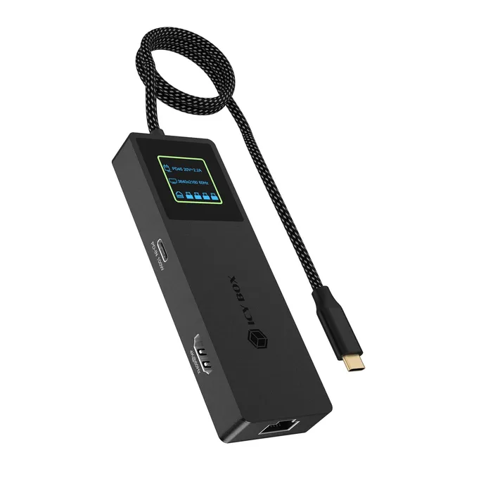 Raidsonic ICY BOX Spade Dock 4038, 7-in-1 DockingStation mit LCD-Display