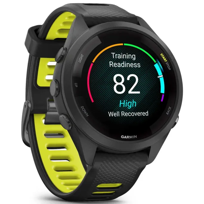 Garmin Forerunner 265S Music 42mm Schwarz/gelb GPS Sportuhr