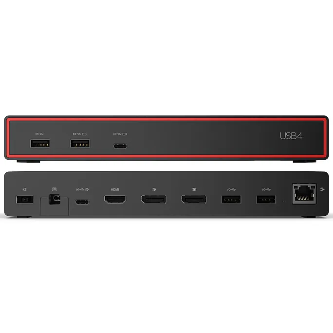 Lenovo ThinkPad USB4 Dock 5000 - 8K/60Hz, 4K/144Hz, 2x DP, 1x HDMI, 4x USB-A (10Gbps) 2x USB-C, Gbit-LAN, 100W PD 3.1, 135W Netzteil