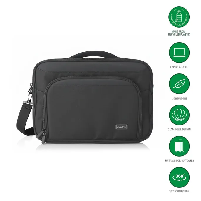 4smarts Laptop-Tasche Target Eco Clamshell 33,02 - 35,56 cm (13–14”) schwarz