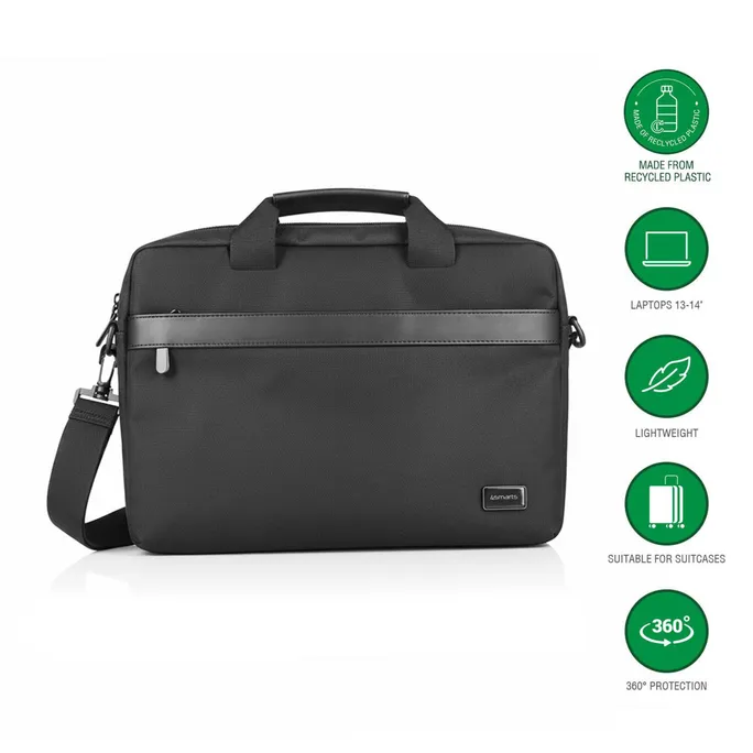 4smarts Laptop-Tasche Target Eco Slim 33,02 - 35,56 cm (13–14”) schwarz