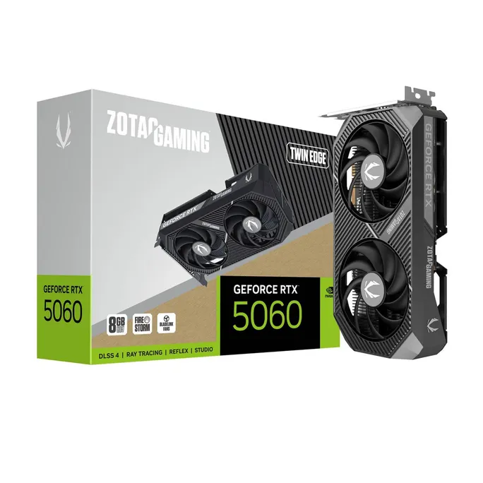 ZOTAC GAMING GeForce RTX 5060 Twin Edge 8GB GDDR7 Grafikkarte 3x DP, 1x HDMI