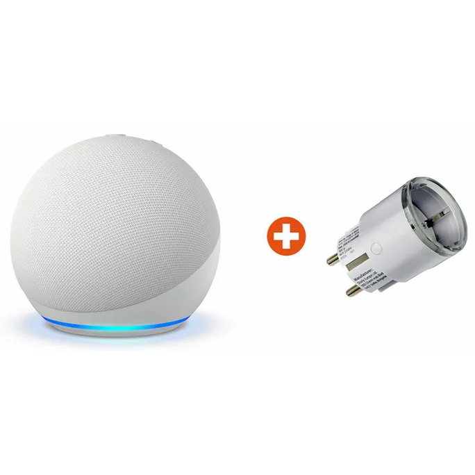 Bundle: Amazon Echo Dot (5. Gen.) smarter Lautsprecher mit Alexa, weiß + Shelly Plug S Gen3 white Zwischenstecker