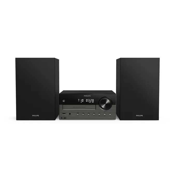 Philips TAM4505M2/12 Heim-Audio-Mikrosystem mit CD USB BT schwarz/grau