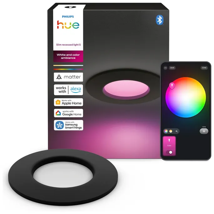 Philips Hue Slim Downlight LED Einbauleuchte schwarz