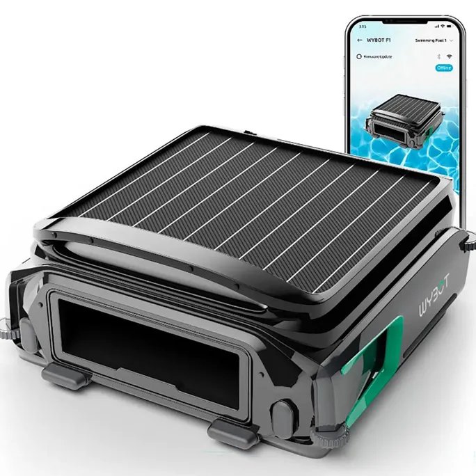 WYBOT F1 Pool Skimmer Solarbetriebener Roboterreiniger Schwarz Grün