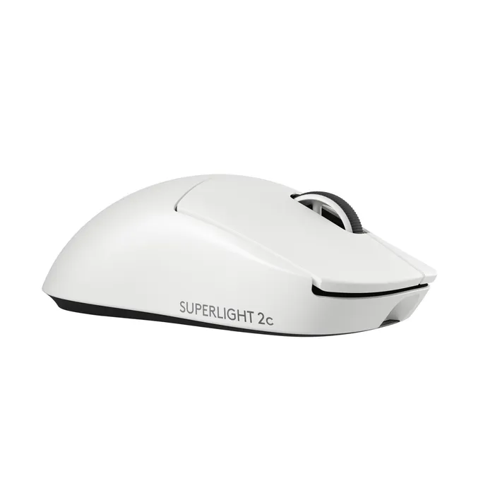 Logitech G PRO X Superlight 2c Weiß Gaming Maus, kompakt, kabellos, 2.4 GHz Empfänger, 8000 Hz Signalrate, 44K Hero 2 Sensor