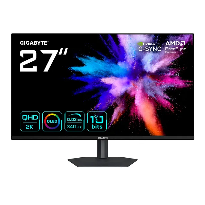 GIGABYTE GO27Q24A 27 Zoll QHD QD-OLED Gaming Monitor 240 Hz 16:9 DP/HDMI 0,03ms