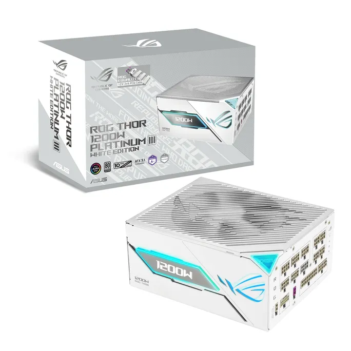 ASUS ROG Thor Platinum 1200P3 White 1200W Platinum Gaming Netzteil Modular PCIe5.1
