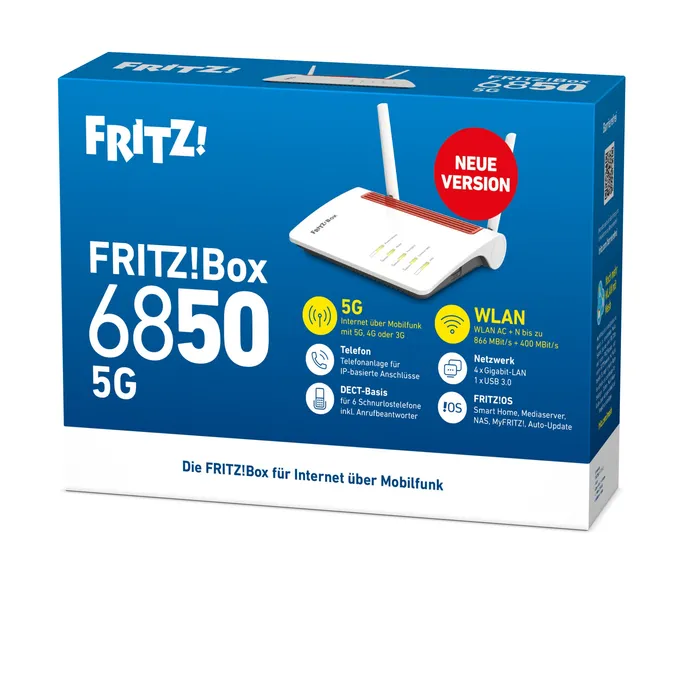 FRITZ!Box 6850 5G v2 WLAN Mesh Router Wi-Fi 5
