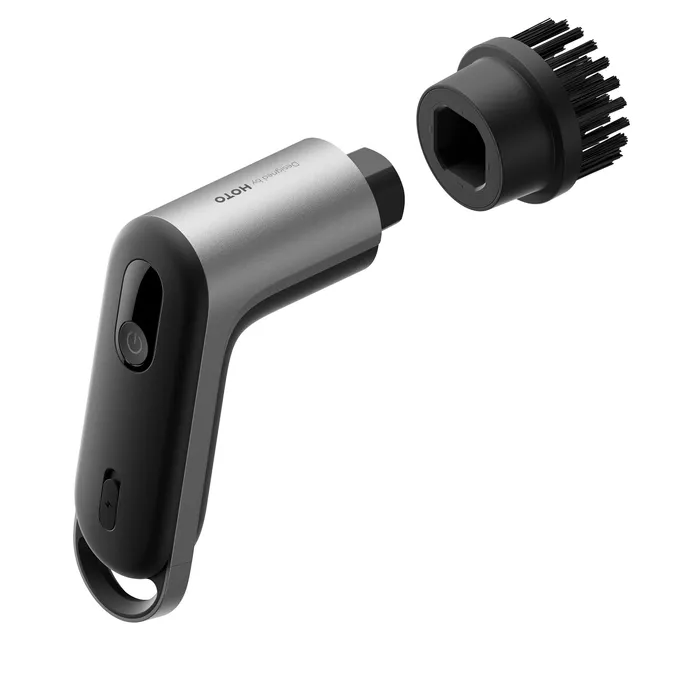 HOTO Grip Cordless Spin Scrubber HFE0032GL – Kabellose elektrische Reinigungsbürste mit Akku, 6 Aufsätzen & IPX7