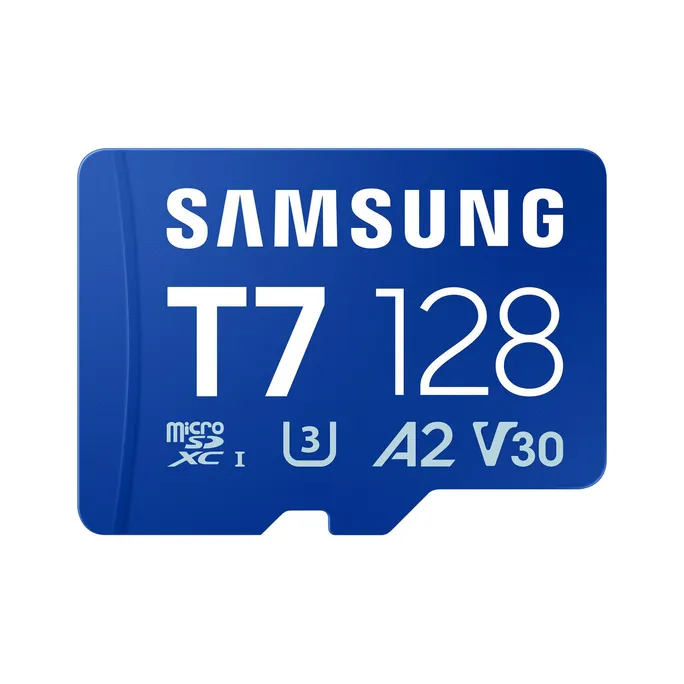 Samsung  T7 microSDXC Speicherkarte 128GB (170 MB/s, Class 10, V30, U3)