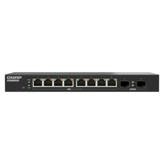 QNAP QSW-L2110-2S8T 8 ports 2,5GbE RJ45, 2 ports 10G SFP+/ NBASE-T Combo Switch