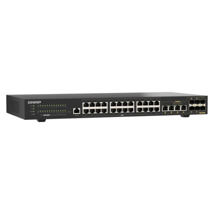 QNAP QSW-M2130-4C2S24T Layer-2 Switch – 24x 2,5GbE, 6x 10GbE Uplinks und VLAN-Management