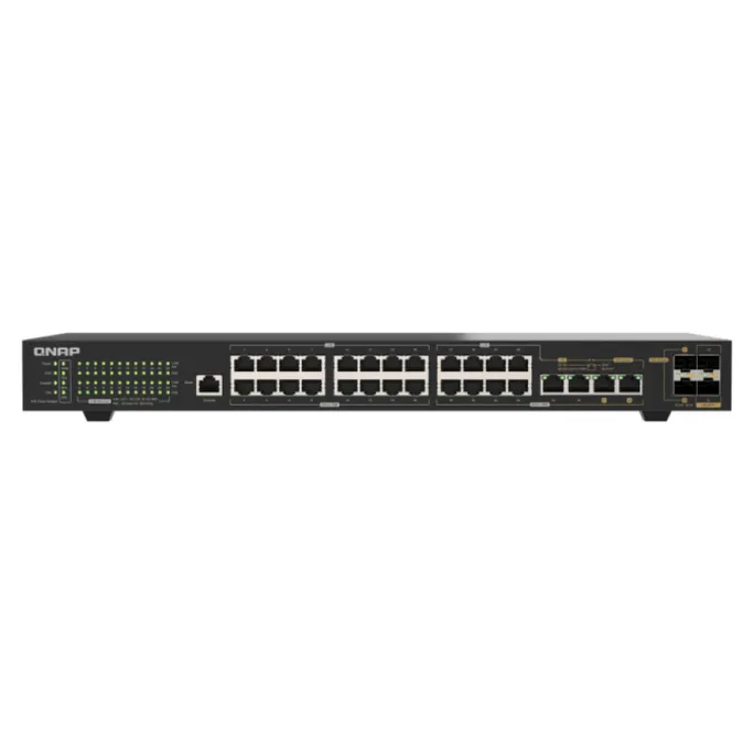 QNAP QSW-M2130P-2C2S26T Multi-Gigabit PoE+ Switch – 24-Port 2,5GbE mit 10G SFP+ für Unternehmen
