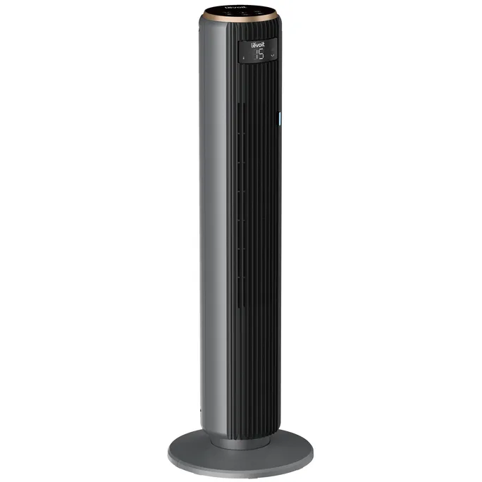 Levoit TempSense 36 Turmventilator LTF-F362-KEUR – Leiser 26W DC-Ventilator mit 12 Geschwindigkeiten, Fernbedienung & 90° Oszillation