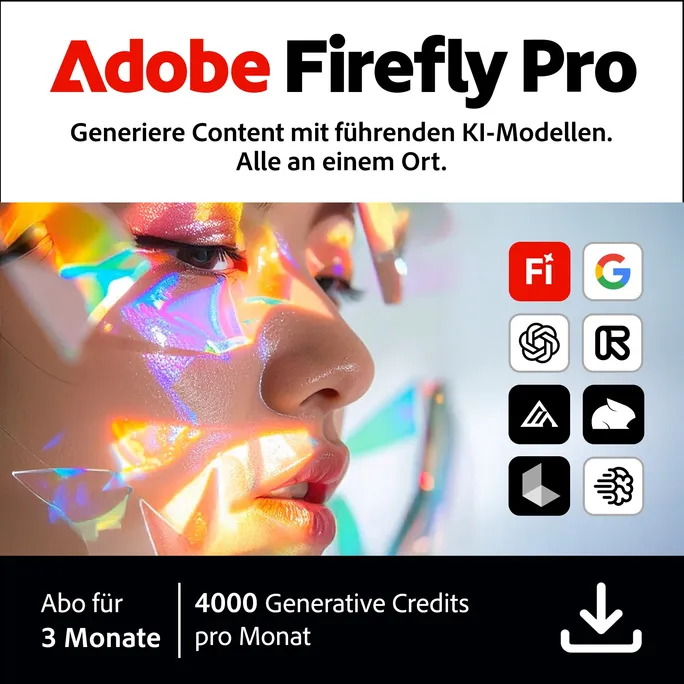 Adobe Firefly Pro 3 Monate Subscription ESD DE| Download & Produktschlüssel