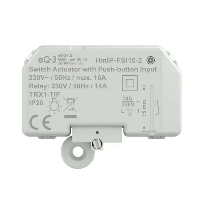 Homematic IP Schaltaktor mit Tastereingang (16 A) – Unterputz