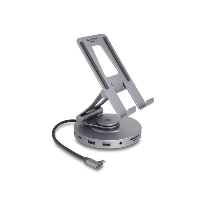 Delock Tablet und Notebook Dockingstation mit integrierter Halterung - HDMI / USB / Hub / SD / Micro SD / PD 3.0