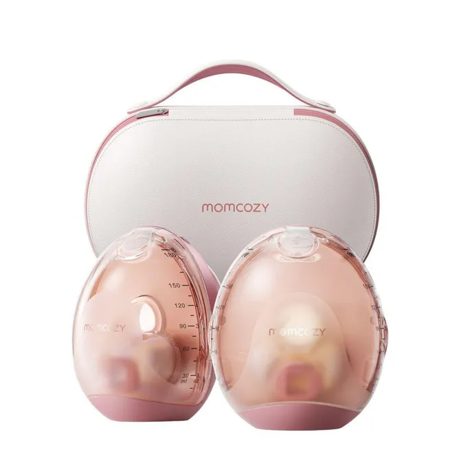 Momcozy Air 1 Mobile Milchpumpe, Doppel, mit Akku, Aufbewahrungsbox/Ladecase