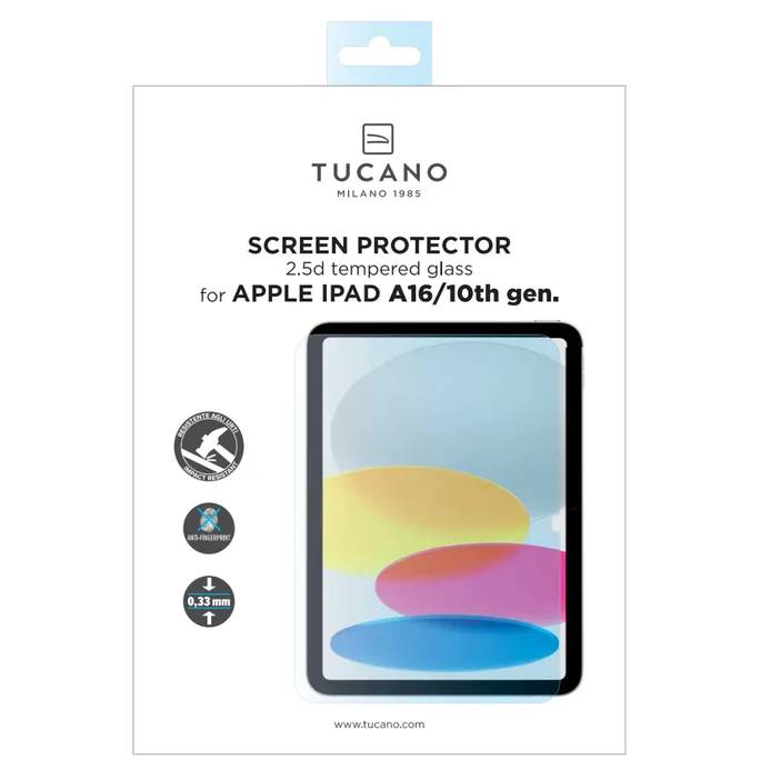 Tucano Displayschutz aus gehärtetem Glas für das iPad A16 11" Gen.