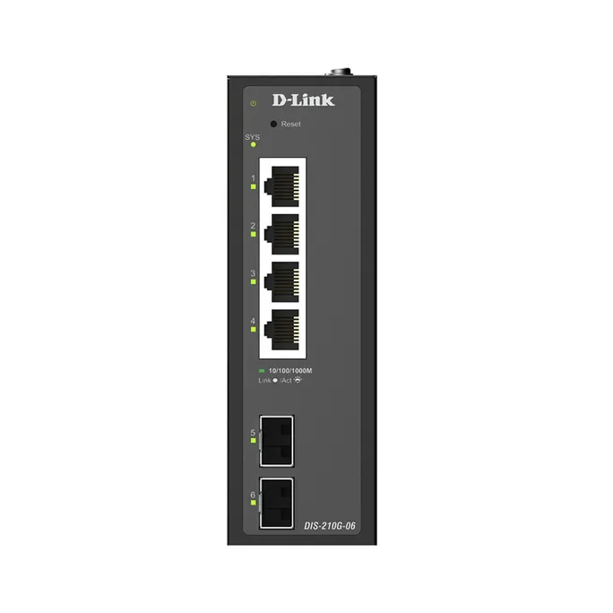 D-Link DIS-210G-06 6-Port Industrial Smart Managed Switch