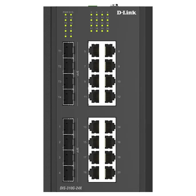 D-Link DIS-310G-24X 24-Port Industrial Smart Managed Switch