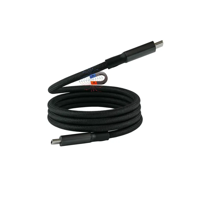Good Connections USB 4.0 Magnetisches Spiralkabel (240W) USB-C St./ USB-C St. 1m