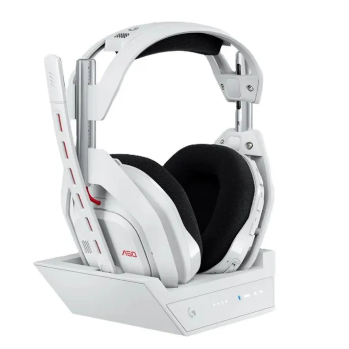 LogitechG ASTRO A50 (Gen 5) Weiß - Kabelloses LIGHTSPEED Gaming-Headset und Basisstation mit PLAYSYNC Audio
