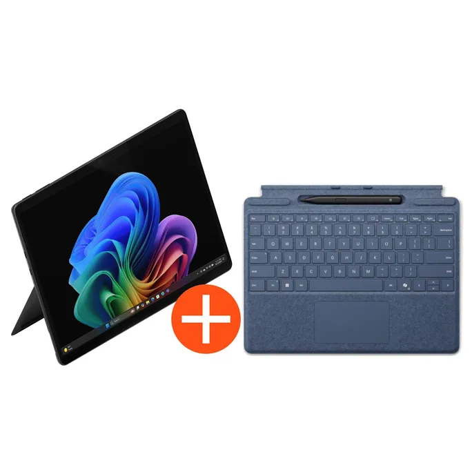Microsoft Surface Pro 13" (12. Edition) Touch Black Snapdragon X2 Elite 16GB/1TB SSD Win11 EP2-65073 inkl. MS Pro Keyboard mit Slim Pen saphir
