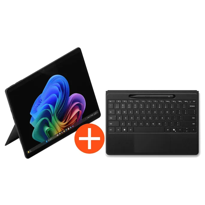 Microsoft Surface Pro 13" (12. Edition) Touch Black Snapdragon X2 Plus 24GB/512GB SSD Win11 EP2-73346 inkl. MS Pro Flex Keyboard +Slim Pen schwarz