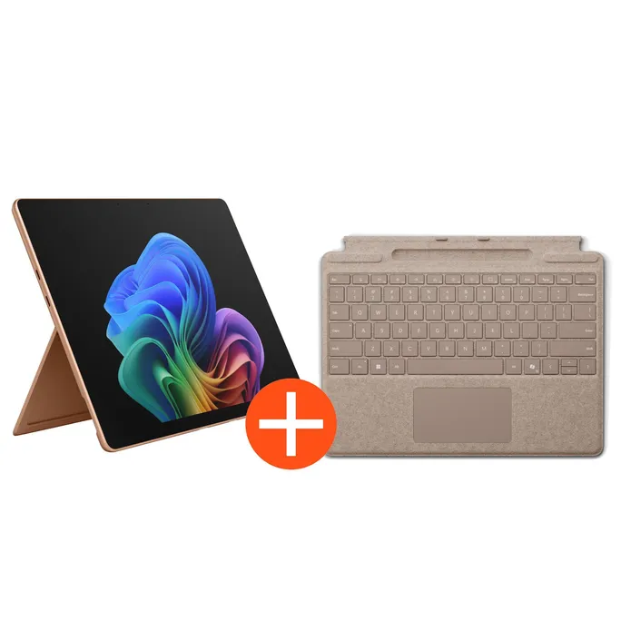 Microsoft Surface Pro 13" (12. Edition) Touch Dune Snapdragon X2 Plus 16GB/512GB SSD Win11 EP2-73307 inkl. MS Pro Keyboard mit Stiftaufbewahrung Sand