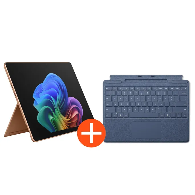Microsoft Surface Pro 13" (12. Edition) Touch Dune Snapdragon X2 Elite 16GB/1TB SSD Win11 EP2-65078 inkl. MS Pro Keyboard mit Stiftaufbewahrung saphir