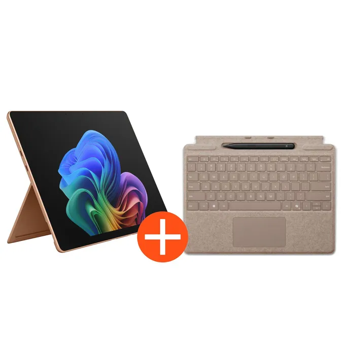 Microsoft Surface Pro 13" (12. Edition) Touch Dune Snapdragon X2 Plus 16GB/512GB SSD Win11 EP2-73307 inkl. MS Pro Keyboard mit Slim Pen Sand
