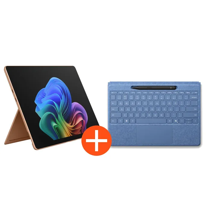 Microsoft Surface Pro 13" (12. Edition) Touch Dune Snapdragon X2 Plus 24GB/512GB SSD Win11 EP2-73349 inkl. MS Pro Flex Keyboard +Slim Pen saphir
