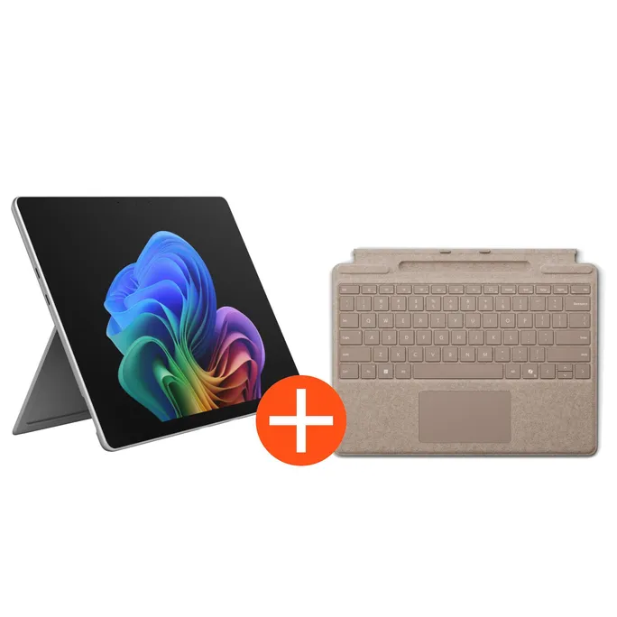 Microsoft Surface Pro 13" (12. Edition) Touch Platin Snapdragon X2 Elite 16GB/1TB SSD Win11 EP2-65068 inkl. MS Pro Keyboard mit Stiftaufbewahrung Sand