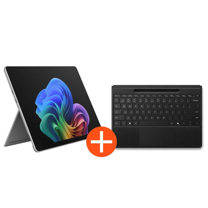 Microsoft Surface Pro 13" (12. Edition) Touch Platin Snapdragon X2 Plus 16GB/256GB SSD Win11 EP2-66388 inkl. MS Pro Flex Keyboard schwarz