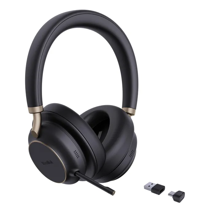 Yealink BH76 Plus Teams Bluetooth-Headset Schwarz, USB-C, 2.4 Ghz Empfänger, ANC, Microsoft Teams zertifiziert