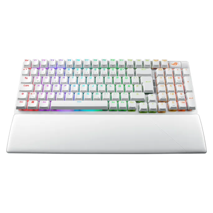 ASUS ROG Strix Scope II 96 Wireless Weiß, 96% Layout, ROG RX Switches, Tri-Mode-Verbindung, USB-C, Bluetooth, 2,4Ghz