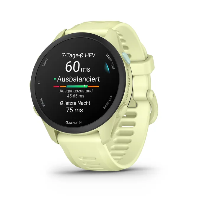 Garmin Forerunner® 70 Zitrone/Schwarz mit Schnellwechsel-Silikon-Armband 20 mm