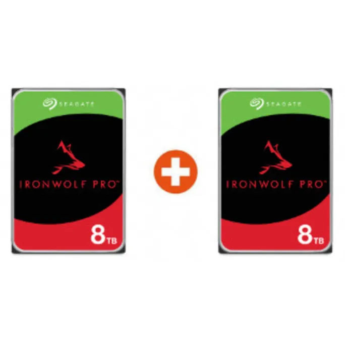 Seagate 2er Set IronWolf Pro NAS HDD ST8000NT001 16 TB - 2x 8 TB 3,5 Zoll SATA 6 Gbit/s CMR