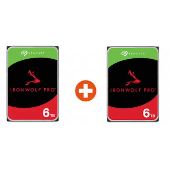 Seagate 2er Set IronWolf Pro NAS HDD ST6000NT001 12 TB - 2x 6 TB 3,5 Zoll SATA 6 Gbit/s CMR