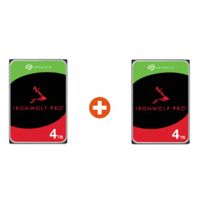 Seagate 2er Set IronWolf Pro NAS HDD ST4000NT001 8 TB - 2x 4 TB 3,5 Zoll SATA 6 Gbit/s CMR