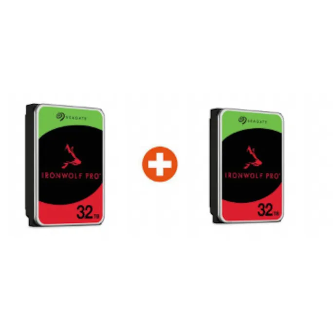 Seagate 2er Set IronWolf Pro NAS HDD ST32000NT000 64 TB - 2x 32 TB 3,5 Zoll SATA 6 Gbit/s CMR