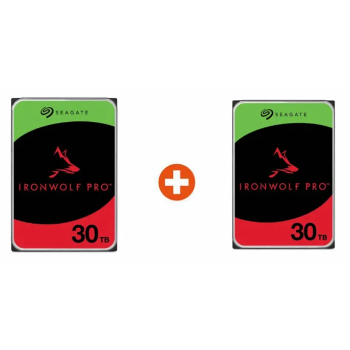 Seagate 2er Set IronWolf Pro NAS HDD ST30000NT011 60 TB - 2x 30 TB 3,5 Zoll SATA 6 Gbit/s CMR