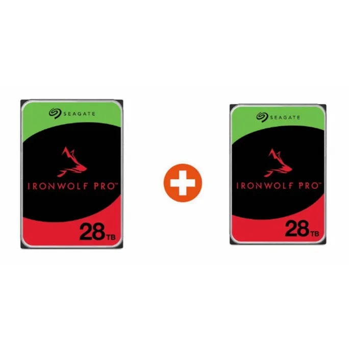 Seagate 2er Set IronWolf Pro NAS HDD ST28000NT000 56 TB - 2x 28 TB 3,5 Zoll SATA 6 Gbit/s CMR