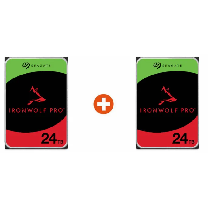 Seagate 2er Set IronWolf Pro NAS HDD ST24000NT002 48 TB - 2x 24 TB 3,5 Zoll SATA 6 Gbit/s CMR