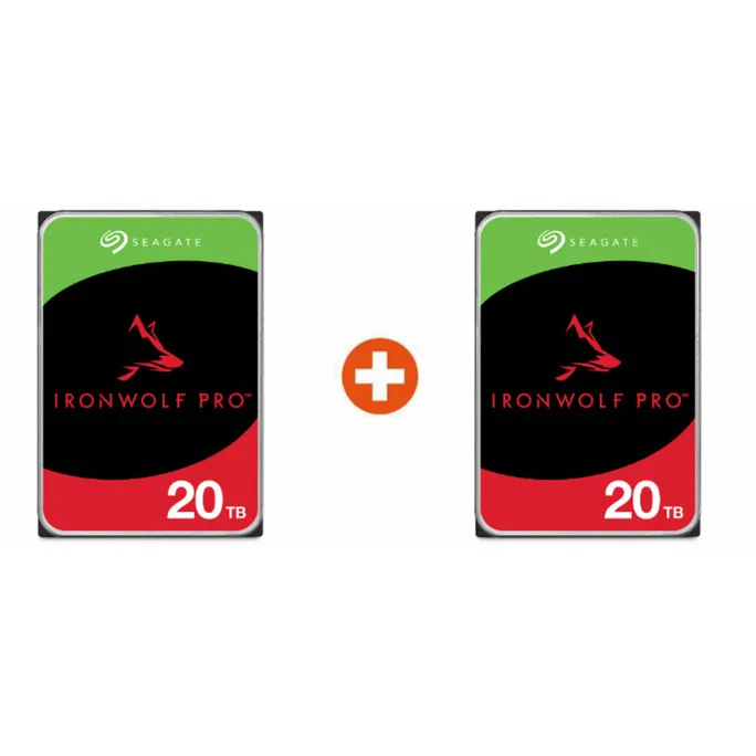 Seagate 2er Set IronWolf Pro NAS HDD ST20000NT001 40 TB - 2x 20 TB 3,5 Zoll SATA 6 Gbit/s CMR