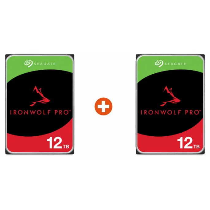 Seagate 2er Set IronWolf Pro NAS HDD ST12000NT001 24 TB - 2x 12 TB 3,5 Zoll SATA 6 Gbit/s CMR