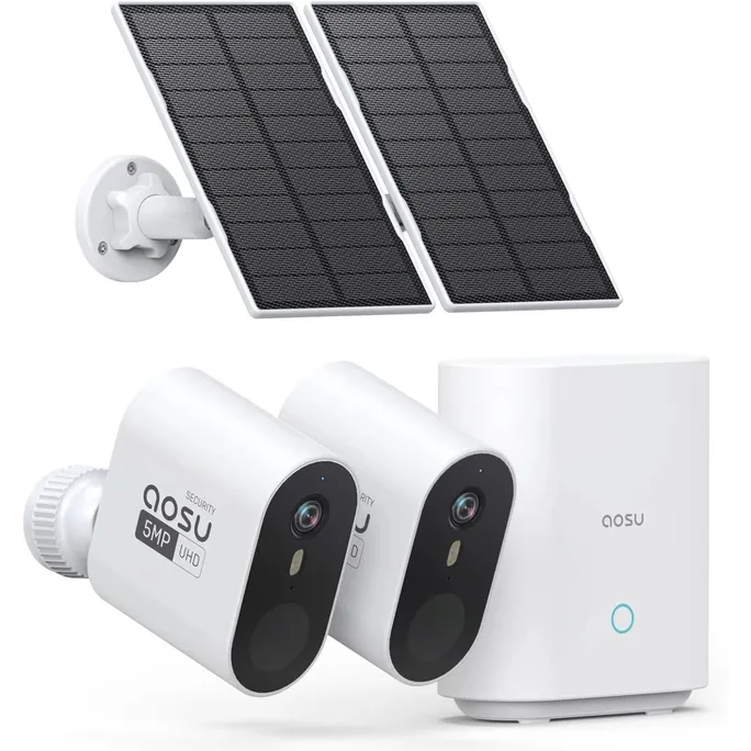 AOSU Smart Security SolarCam System Max-2 Cameras